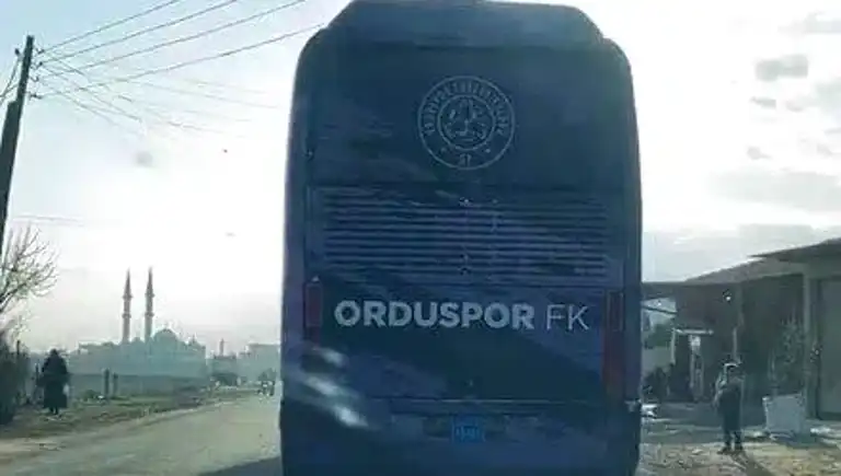 Orduspor Otobüsü Suriye'de Görüntülendi! Kulüp Açıkladı